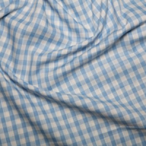 Polycotton Gingham Pale Blue 1/4 check